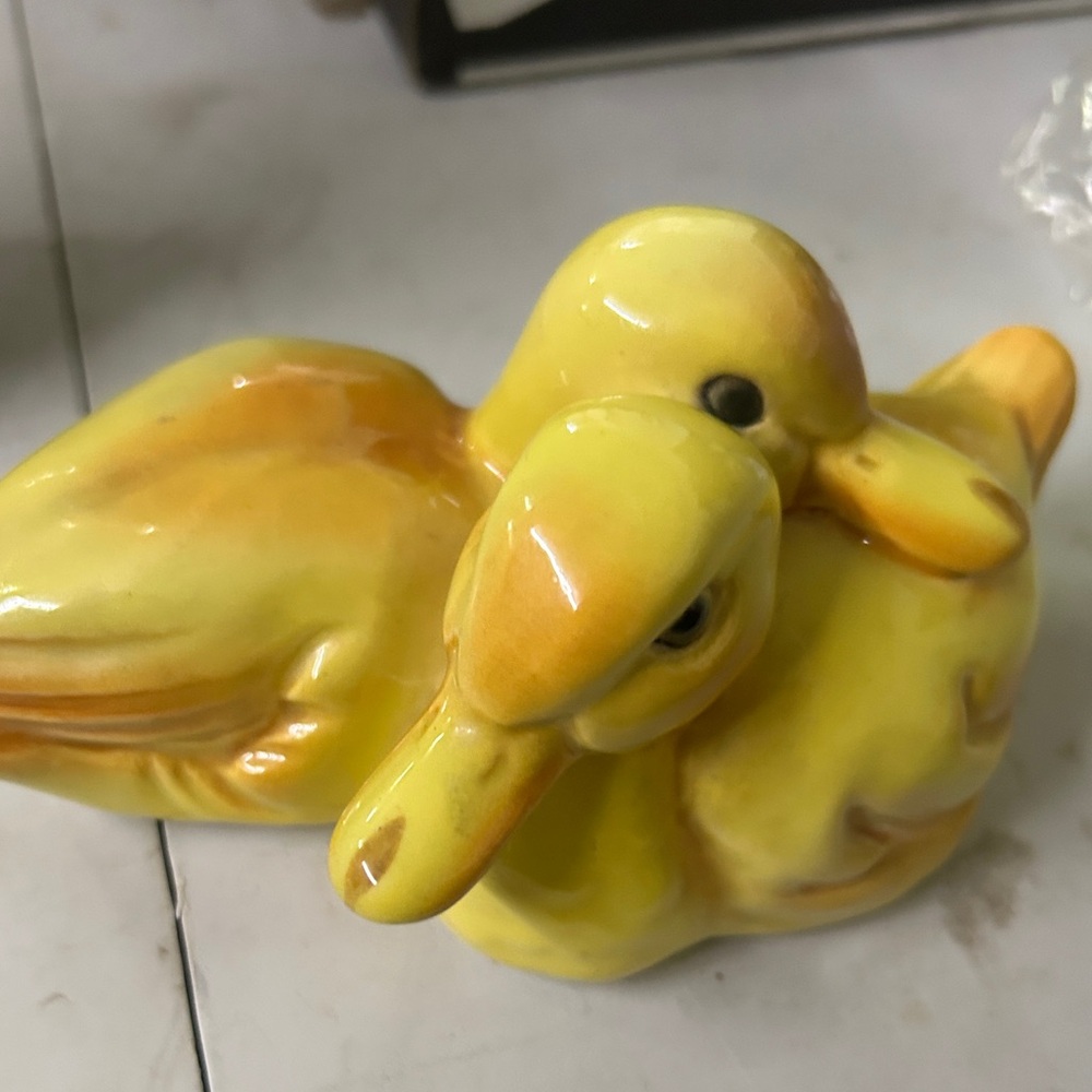 Goebel porcelain duck figurine Ducks hugging 1970’s